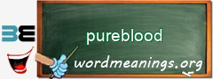 WordMeaning blackboard for pureblood